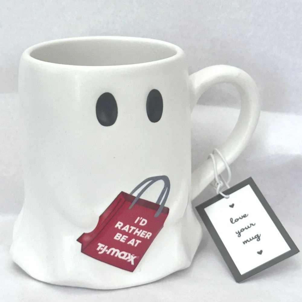 TJ Maxx Ghost Mug Halloween Ceramic Coffee Cup 